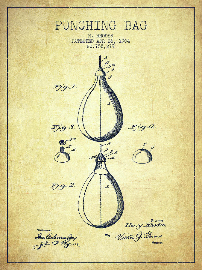 1904 Punching Bag Patent Spbx12_vn Digital Art
