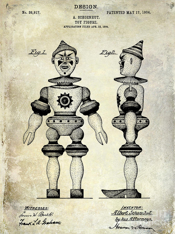 1904 Toy Patent Drawing Photograph by Jon Neidert