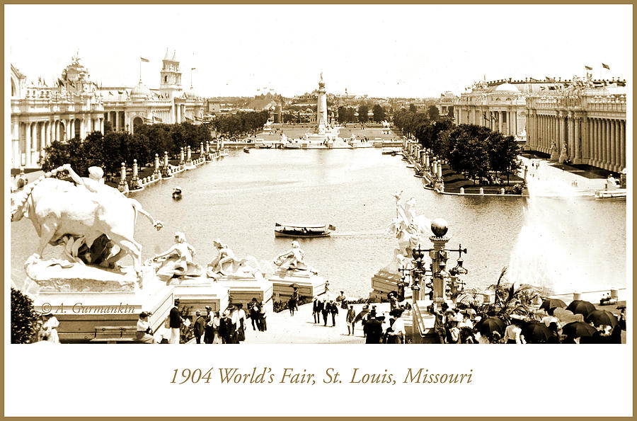 1904 Worlds Fair, Grand Basin View from Festival Hall Photograph by A Macarthur Gurmankin