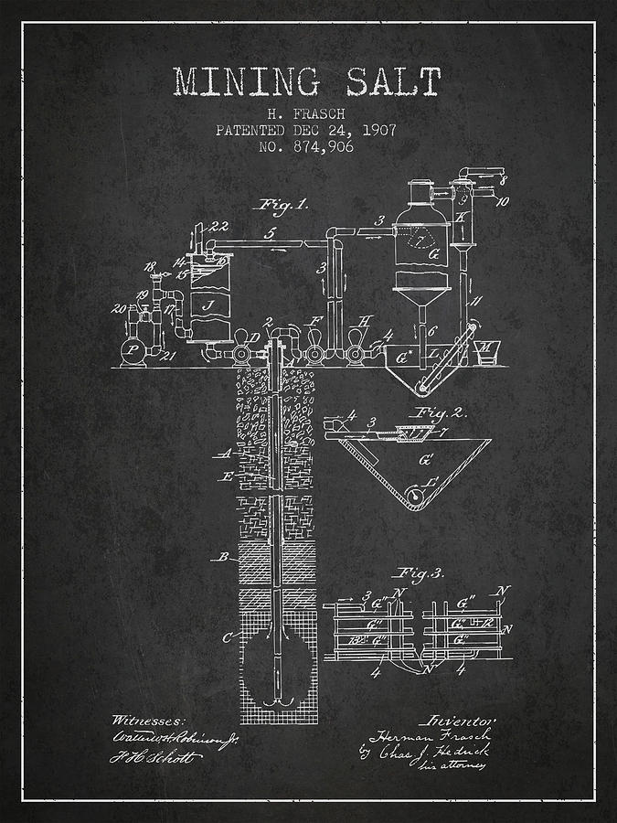 1907 Mining Salt Patent En36_cg Digital Art