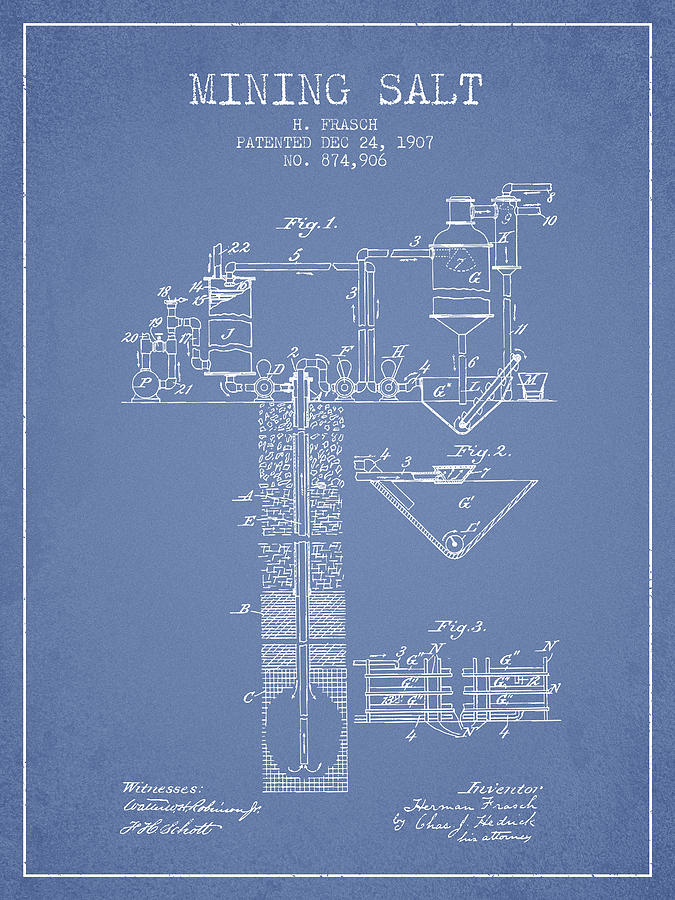 1907 Mining Salt Patent En36_lb Digital Art