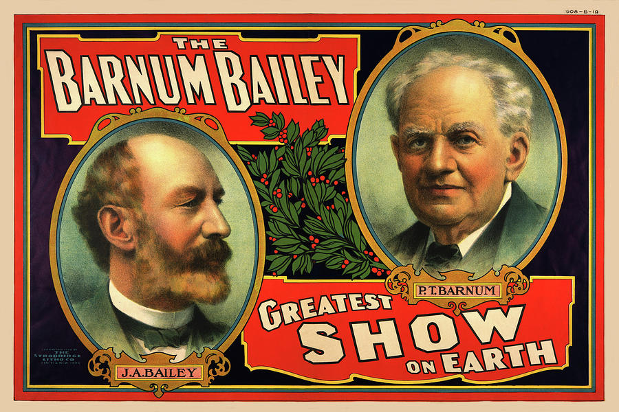 1908 Barnum and Bailey Greatest Show on Earth Drawing by Movie Poster Prints