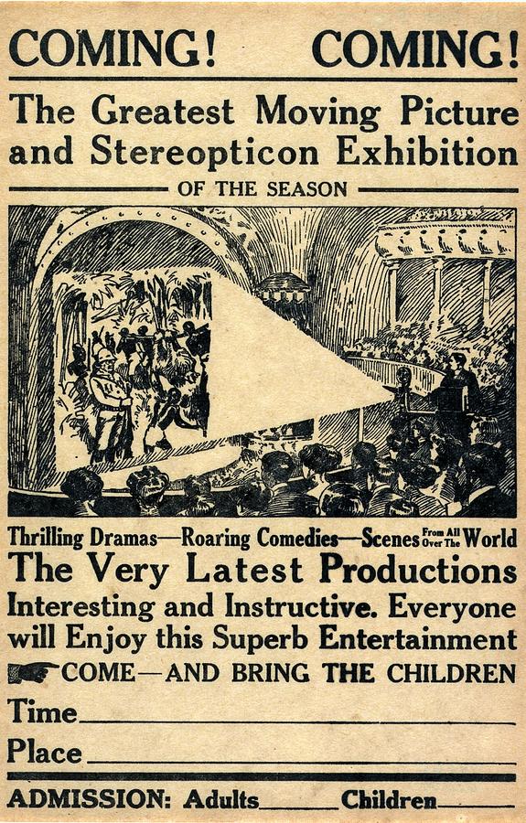 1909 Coming Coming The Greatest Moving Picture And Stereopticon Exhibition Of The Season Mixed Media