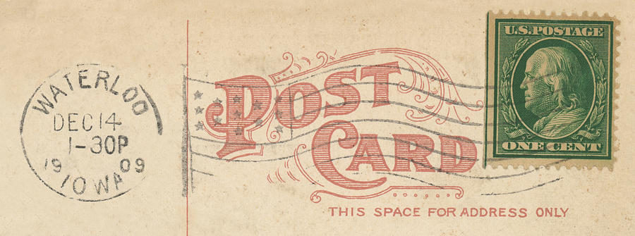 1909 Postcard Mixed Media