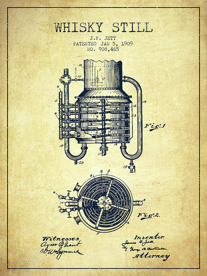 1909 Whisky Still Patent FB78_VN Digital Art by Aged Pixel 1909 Whisky Still Patent FB78_VN Digital Art by Aged Pixel