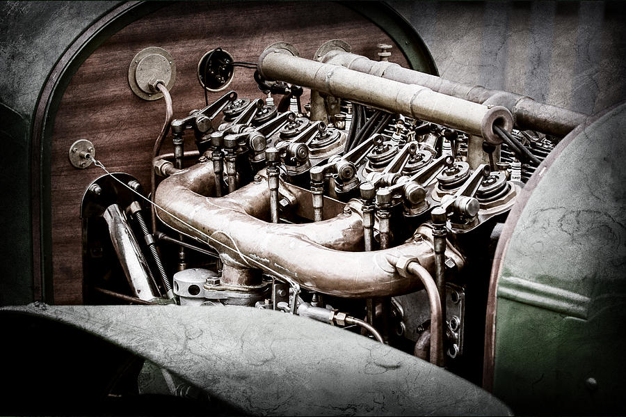 1910 Benz 22-80 Prinz Heinrich Renn Wagen Engine -1702ac Photograph by Jill Reger