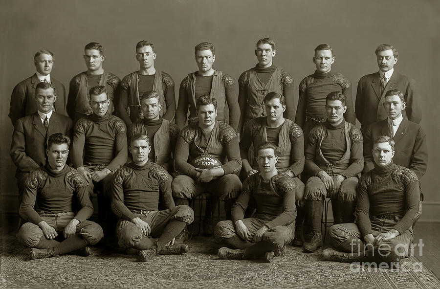 Football Photograph - 1910 Michigan Wolverines Football Team  by Jon Neidert