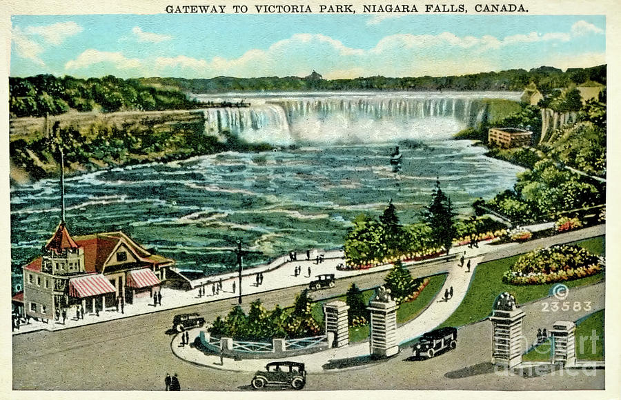 1910 Niagara Falls Canada Photograph by Heidi De Leeuw