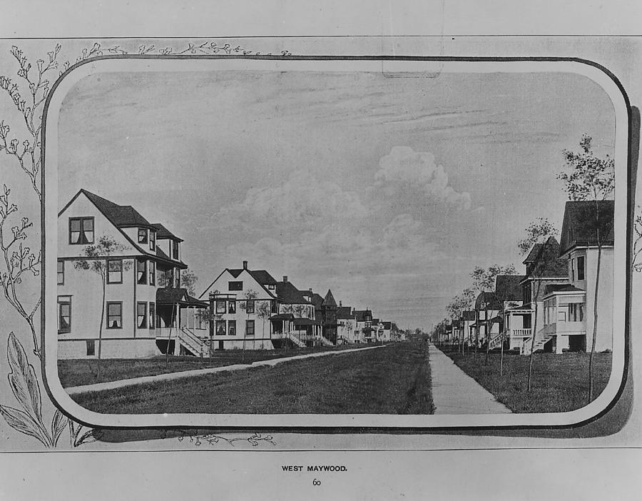 1900 Photo of Maywood Illinois Photograph by Chicago and North Western Historical Society