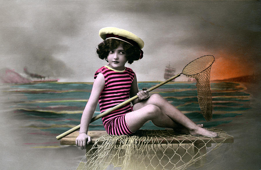 1910 Ready for the Beach Photograph by Historic Image