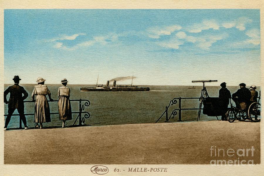 1910 The Mailboat from the Promenade Photograph by Heidi De Leeuw