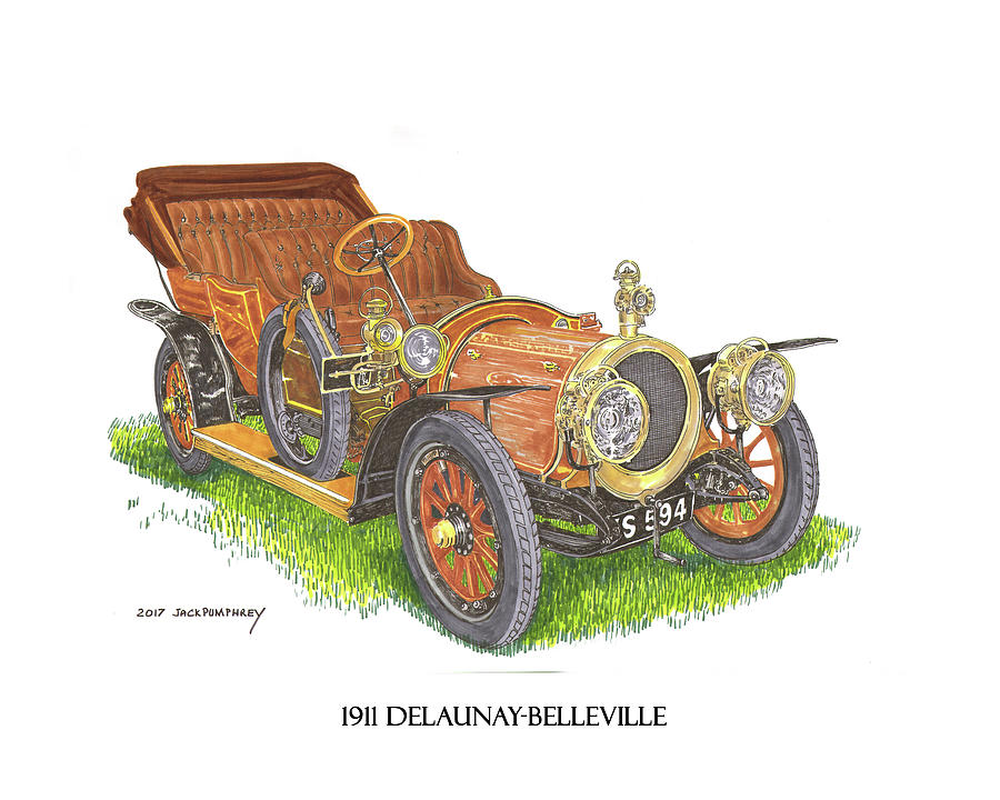 Delaunay Belleville Open Tourer Painting by Jack Pumphrey