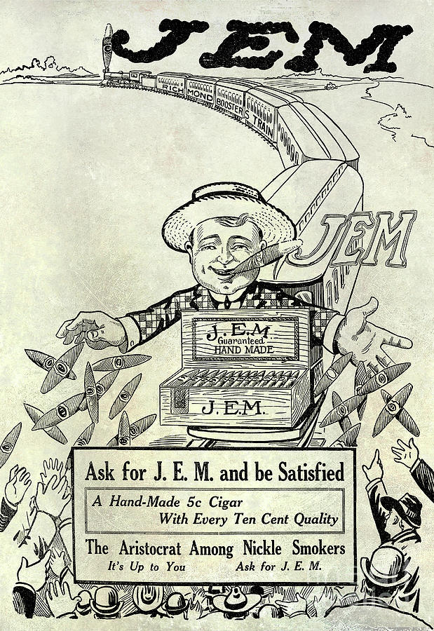 1911 Jem Cigar Advertisement Photograph by Jon Neidert