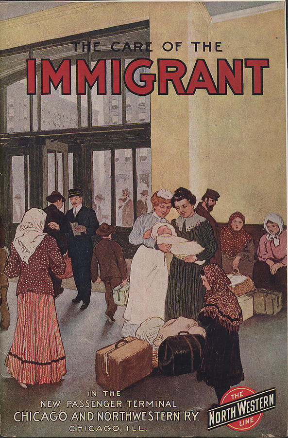 The Care of the Immigrant in the New Passenger Terminal Photograph by Chicago and North Western Historical Society