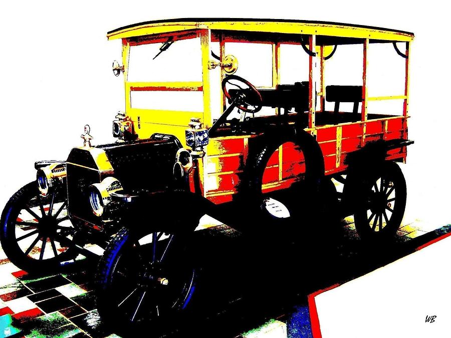 1912 Ford Model T Taxi Digital Art by Will Borden