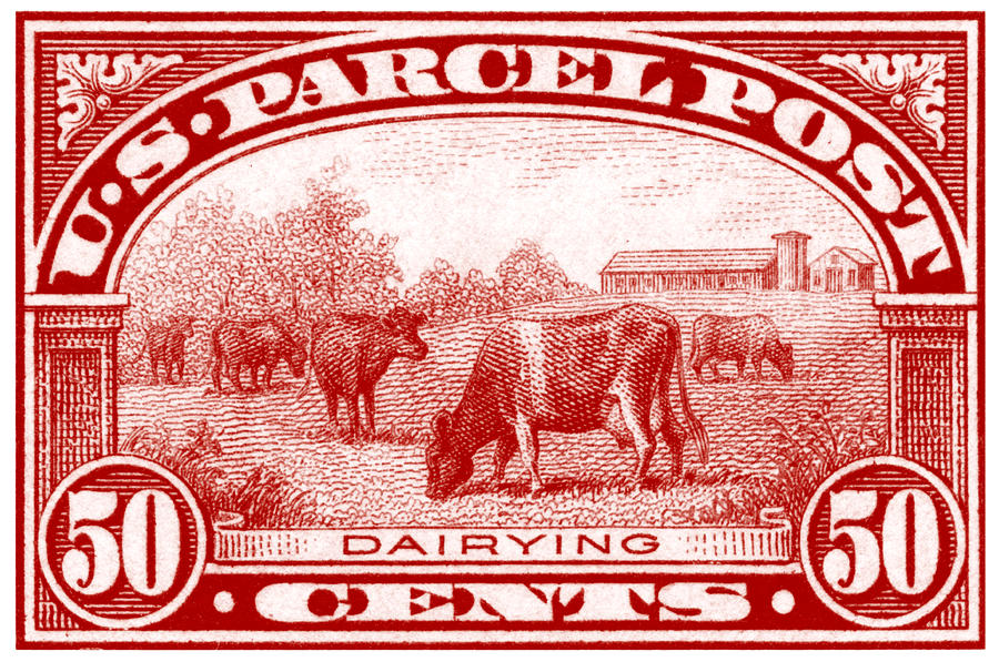 1913 Dairy Industry Stamp Painting by Historic Image