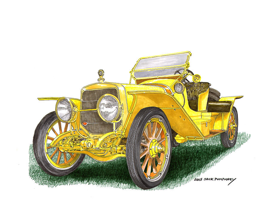 1913 Lozier Type  72  Briarcliff  Painting by Jack Pumphrey