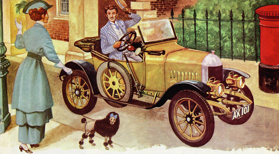 Car Painting - 1914 Morris Oxford by Peter Jackson