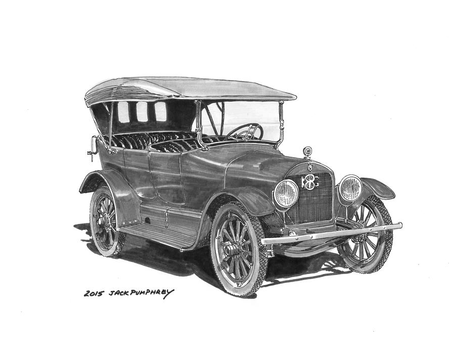 1917  King Motorcar model E E Painting by Jack Pumphrey