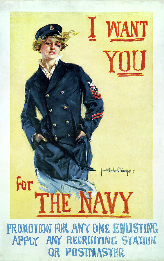 1917 Navy Recruiting Poster Photograph by Jon Neidert