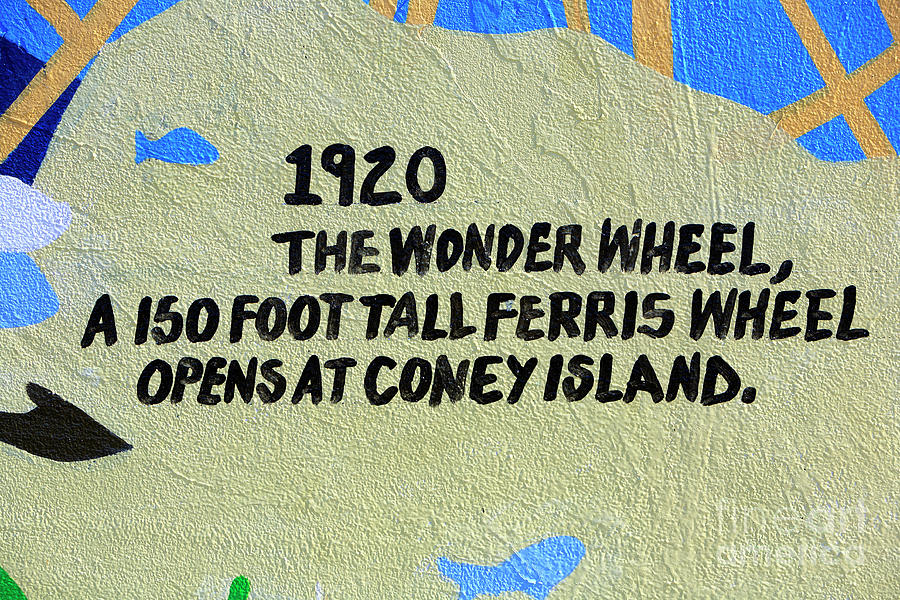1920 Wonder Wheel Coney Island Photograph by John Rizzuto