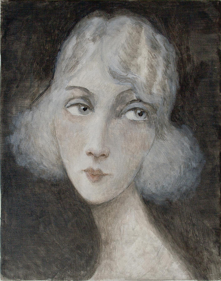 Vintage Painting - 1920s Style Young Woman by Ilir Pojani