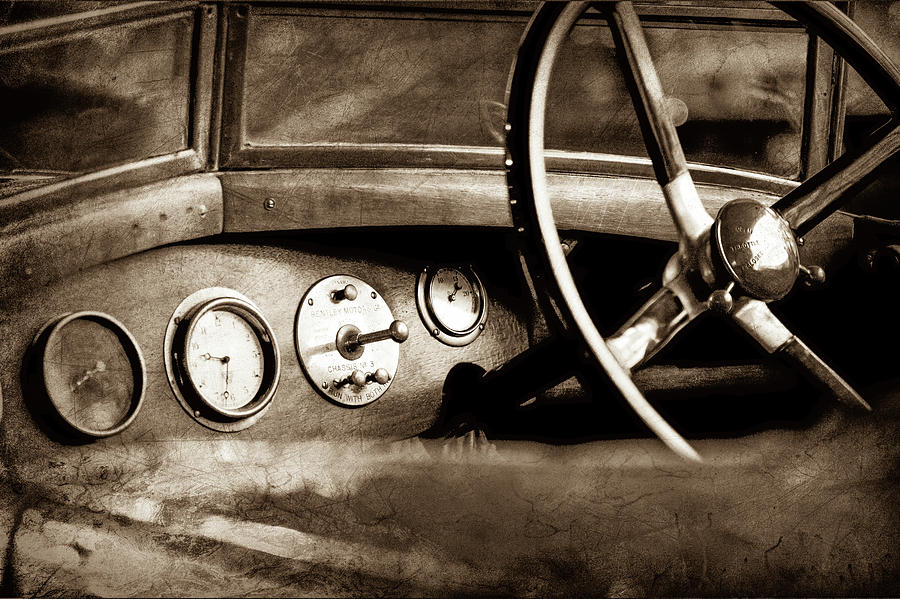 1921 Bentley Steering Wheel -0454s Photograph by Jill Reger