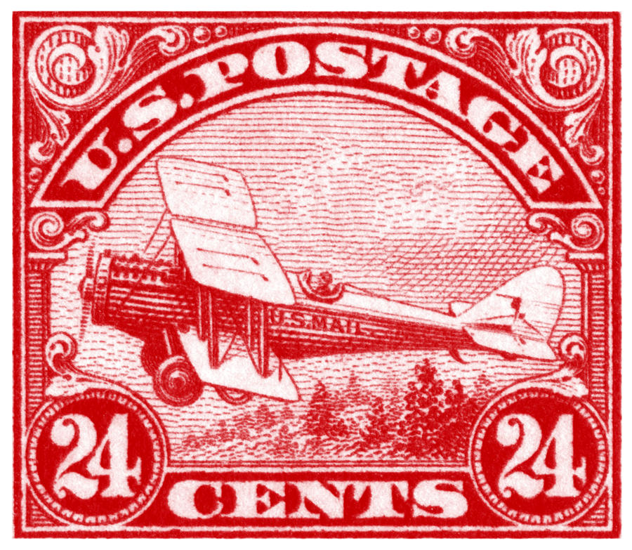 1923 De Havilland Biplane Stamp Painting by Historic Image
