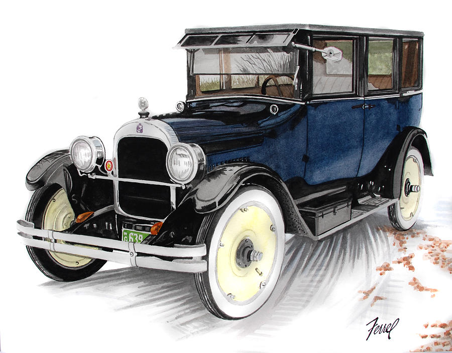 1923 Durant A-22 Sedan Painting by Ferrel Cordle
