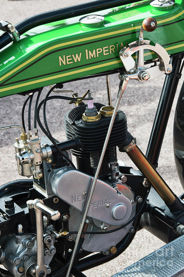 1923 New Imperial Motorcycle Engine Photograph by Tim Gainey