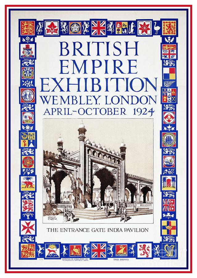 Vintage Digital Art - 1924 British Empire Exhibition Wembley by Heidi De Leeuw