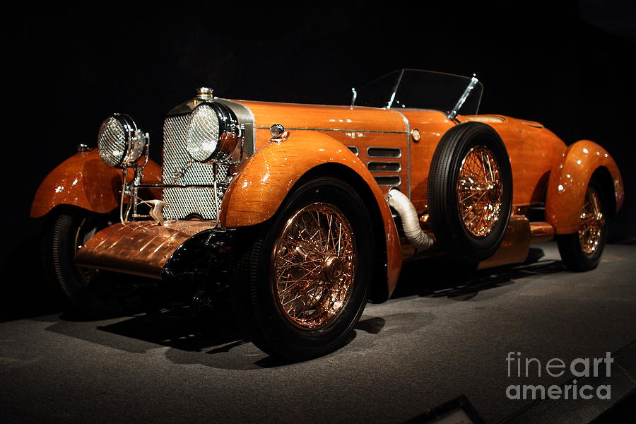 Car Photograph - 1924 Hispano Suiza Dubonnet Tulipwood . Front Angle by Wingsdomain Art and Photography