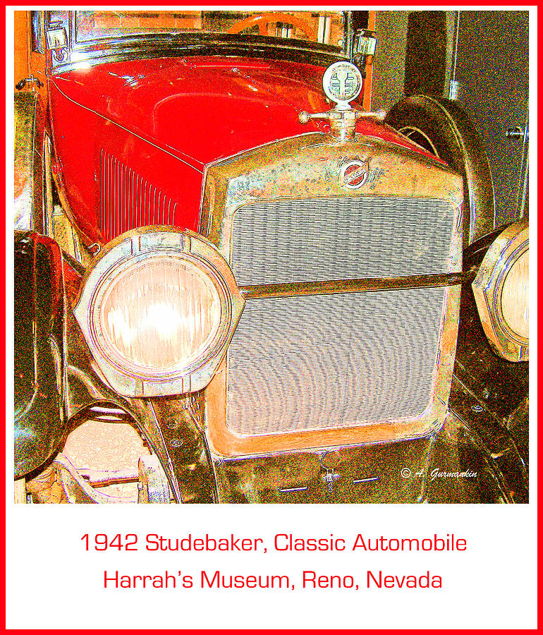 1924 Studebaker Classic Automobile Digital Art by A Macarthur Gurmankin