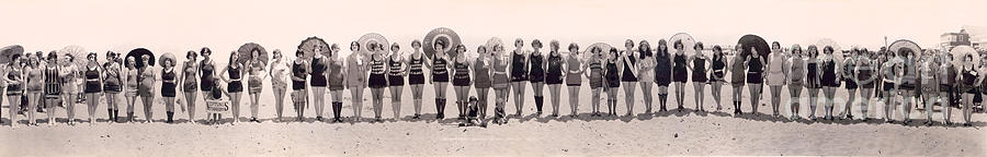 Long Beach Photograph - 1925 California Bathing Suit Contest  by Jon Neidert