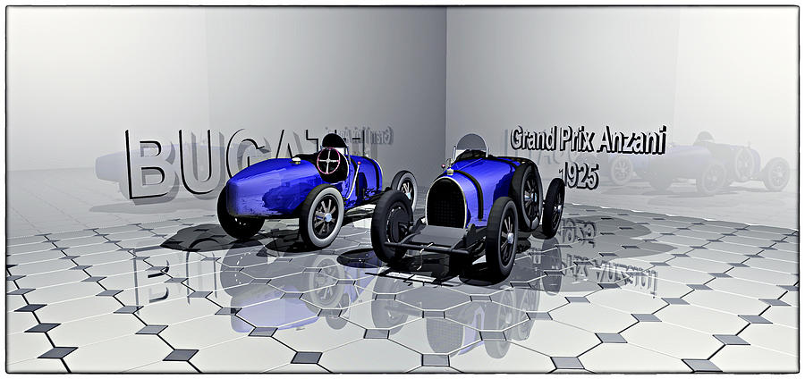 1925 Grand Prix Bugatti Anzani Digital Art by Andrei SKY