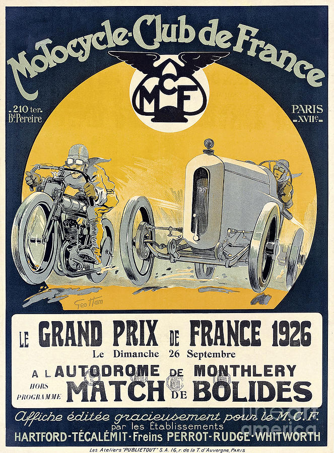 1926 Motorcycle Club de France Photograph by Jon Neidert