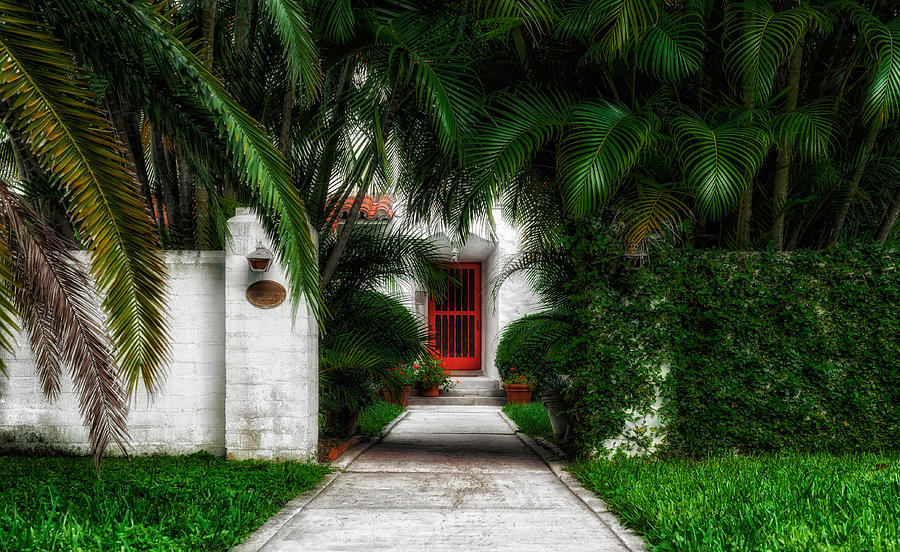 1926 Venetian Style Florida Home Entrance - 1 Photograph by Frank J Benz