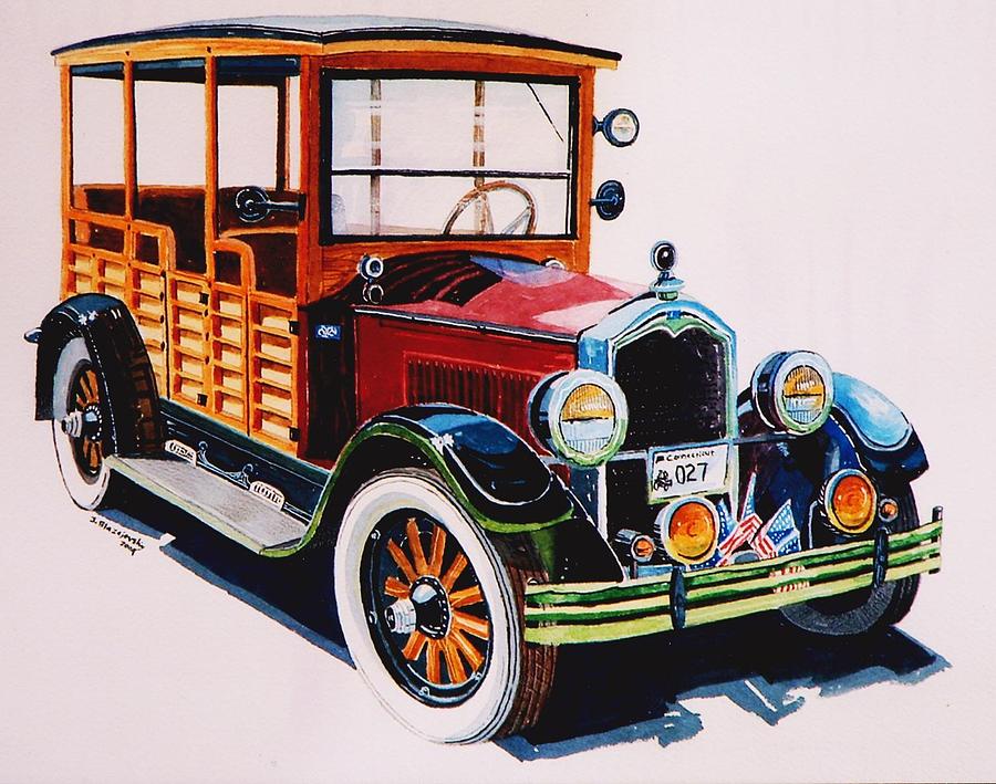 Car Painting - 1927 Buick depot hack by Jeff Blazejovsky