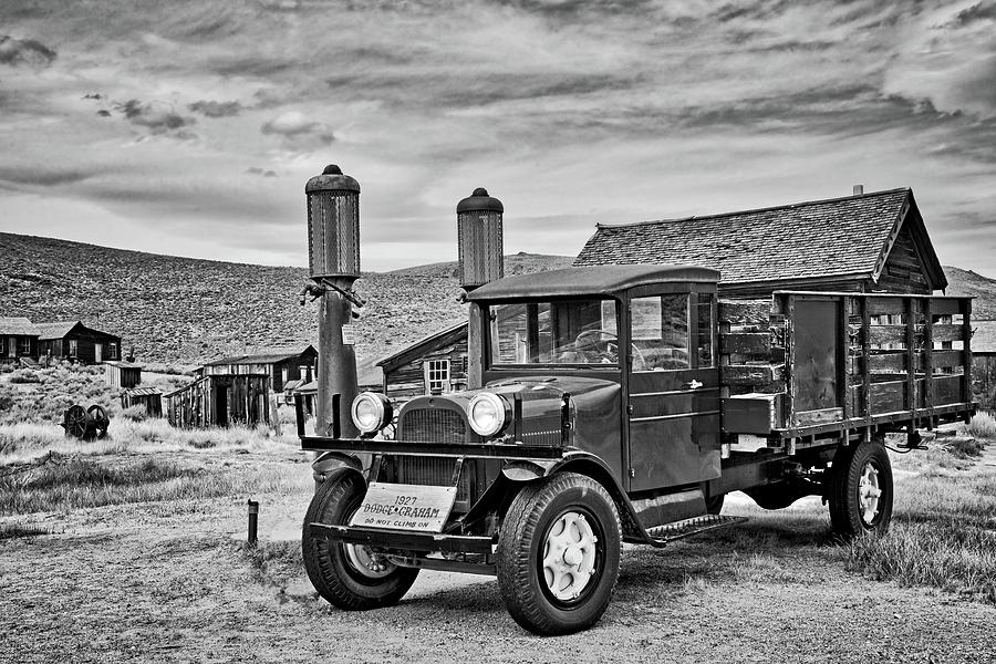 1927 Dodge Graham in Bodie in Black and White Photograph by Lynn Bauer