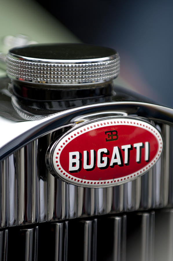 1928 Bugatti Hood Emblem Photograph by Jill Reger