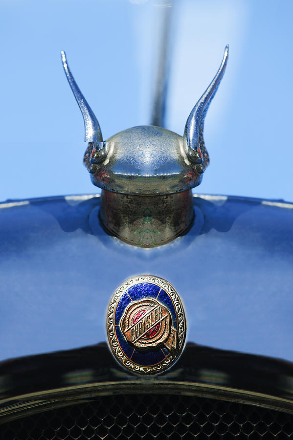 1928 Chrysler Model 72 Deluxe Roadster Hood Ornament - Emblem -0806c Photograph by Jill Reger