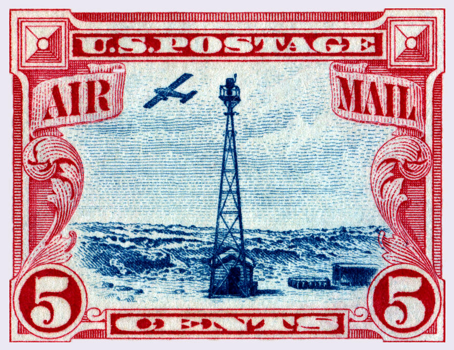 1928 Rocky Mountain Beacon Stamp Painting by Historic Image