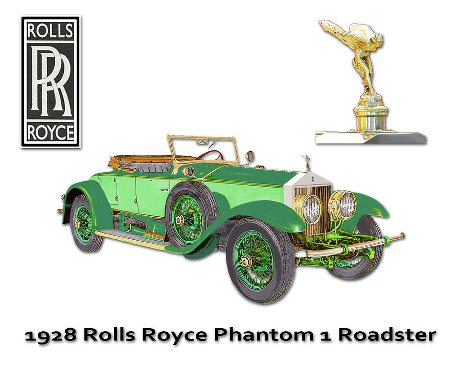 1928 Rolls Royce Phantom 1 Painting by Jack Pumphrey