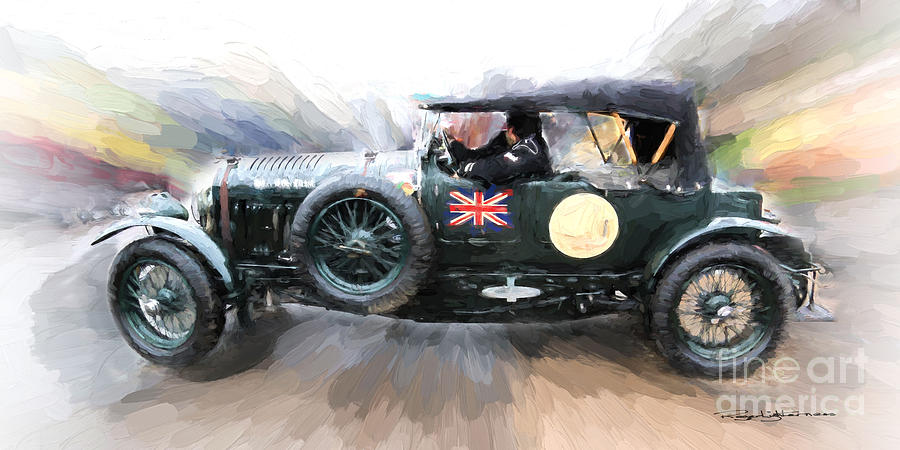 1929 Bentley 41/2-litre Le Mans Digital Art by Roger Lighterness