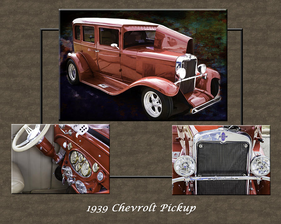 1929 Chevrolet Classic Car Automobile Color Red 3557.02 Photograph by M K Miller