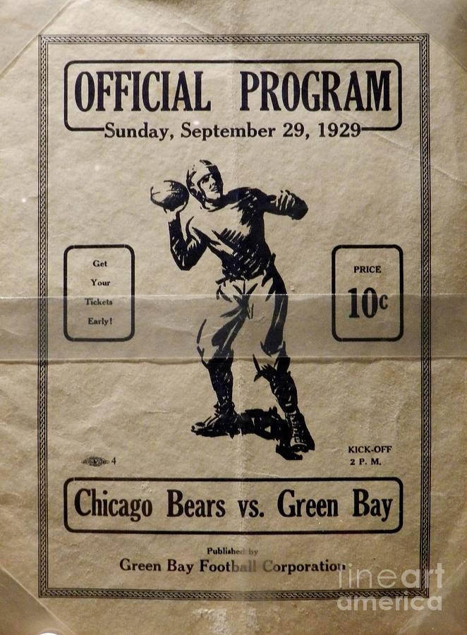 1959 Chicago Bear vs. Green Bay Packers Program Youth T-Shirt by Snapshot  Studio - Fine Art America