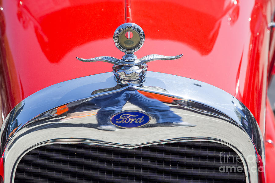 1929 Ford Phaeton Classic Antique Car Emblem in Color 3504.02 Photograph by M K Miller