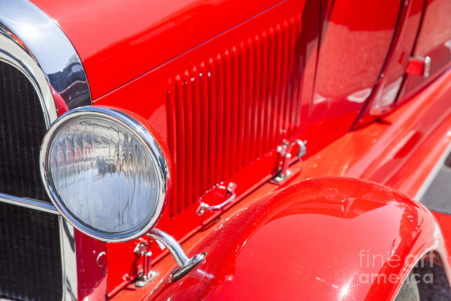 1929 Ford Phaeton Classic Car Headlight Antique in Color 3508.02 Photograph by M K Miller