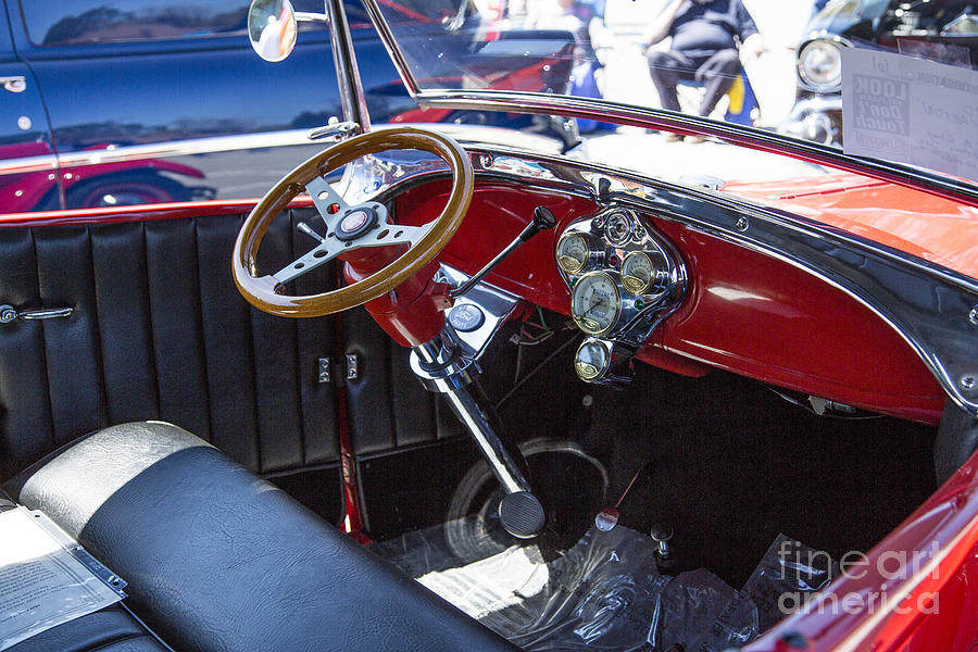 1929 Ford Phaeton Classic Car Interior Antique in Color 3509.02 Photograph by M K Miller