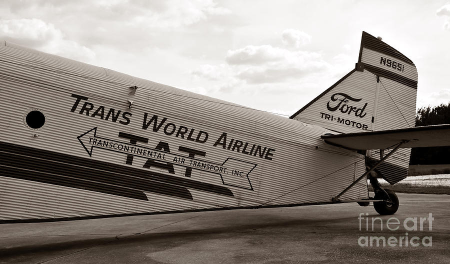 Airplane Photograph - 1929 Ford Trimotor by David Lee Thompson